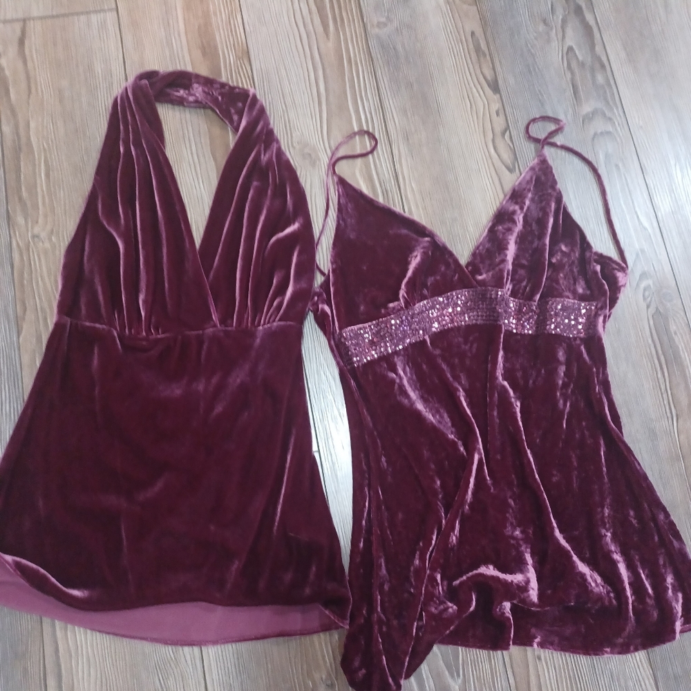 2 Express velour tops
